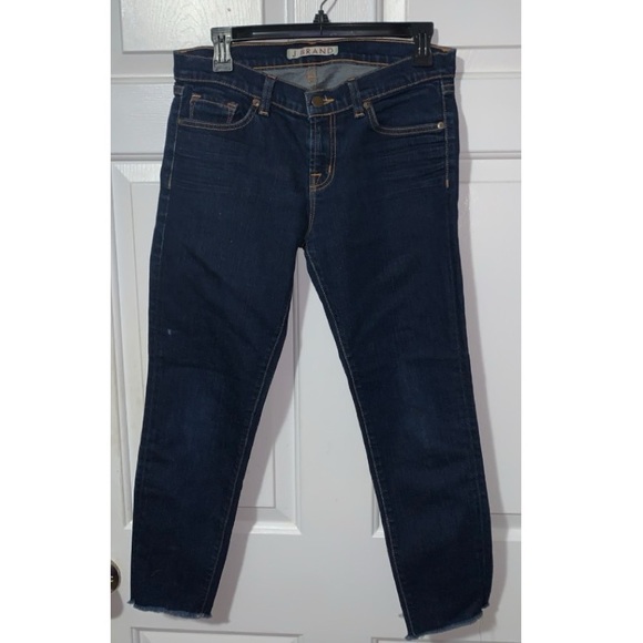 🎄 J BRAND Capri Blue Jeans Frayed Hem 29 - Picture 3 of 14